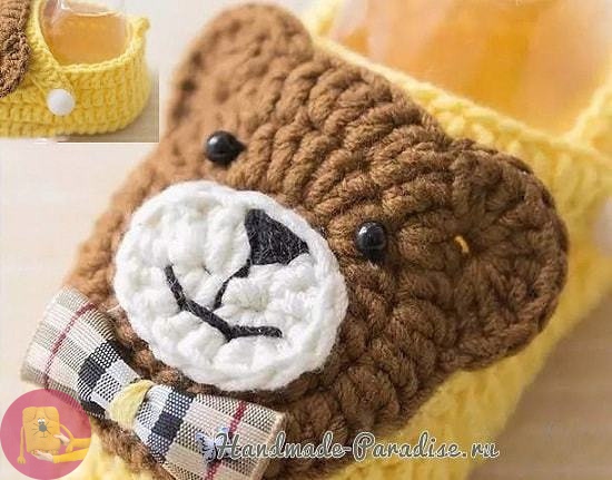 Забавные тапочки-зверюшки крючком