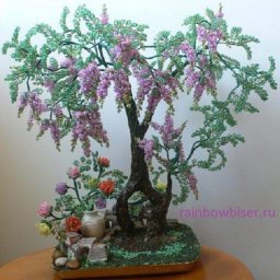 Акация из бисера