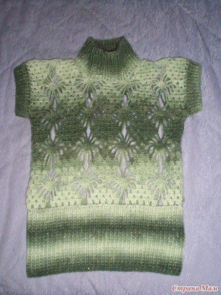 Кофточка с ромбами на теплую осень