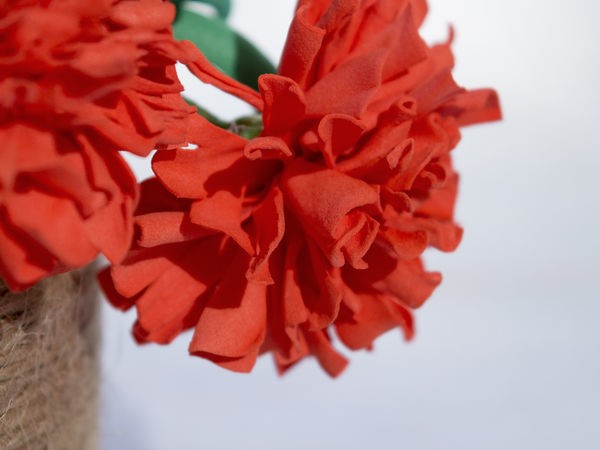 Гвоздики из фоамирана
