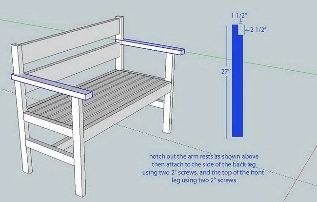 Садовая скамья на дачу: мастер-класс