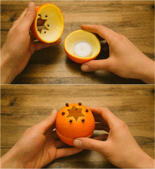 Мандариновые подсвечники Мандариновые подсвечники