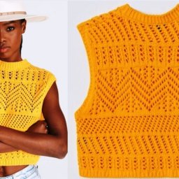 Ажурные топ, пуловер и платье