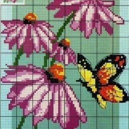 Подборка схем для вышивки бабочек