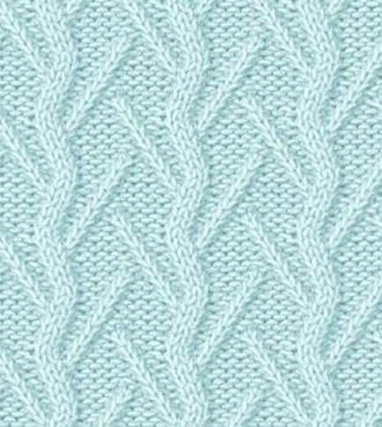 ​Нежные рельефные узоры спицами