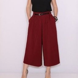 ​Укороченные широкие летние брючки