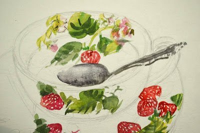 Рисуем чашку с чаем и вкусняшками