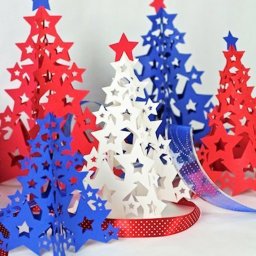 ​Ажурные ёлочки из звездочек: мастер-класс