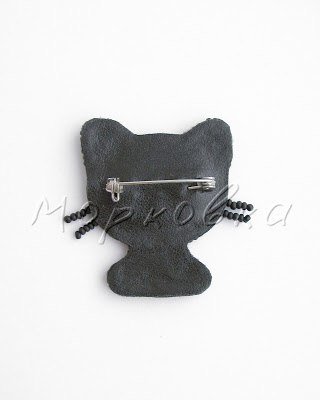 Брошка из бисера "Кошечка": мастер-класс