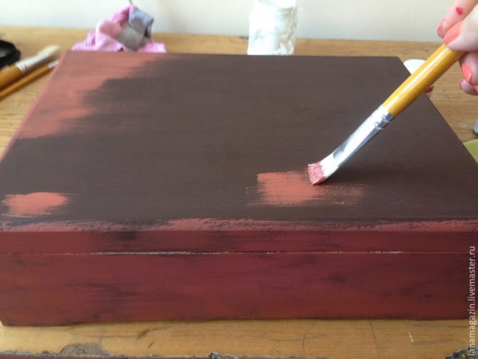 Состаренный фон шкатулки