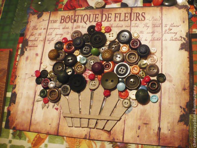 Панно из пуговиц Панно из пуговиц