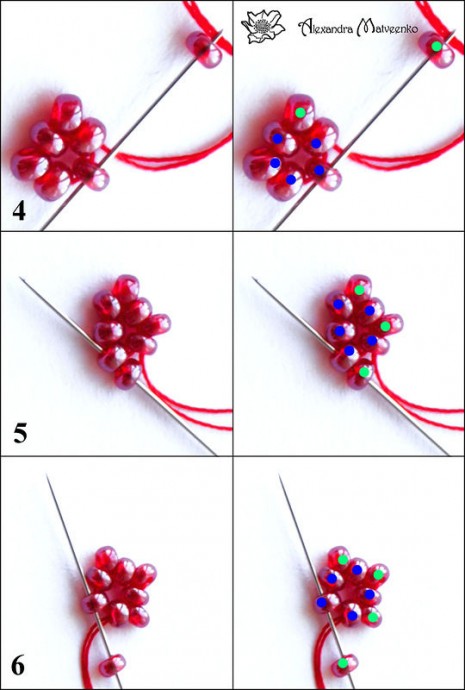​Малинка из бисера: мастер-класс