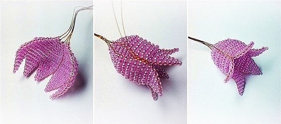 Плетем цветы из бисера