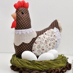 2 выкройки пасхальной интерьерной курочки из ткани