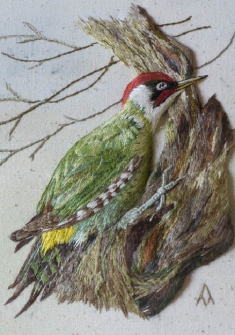 Интересные примеры объемной вышивки