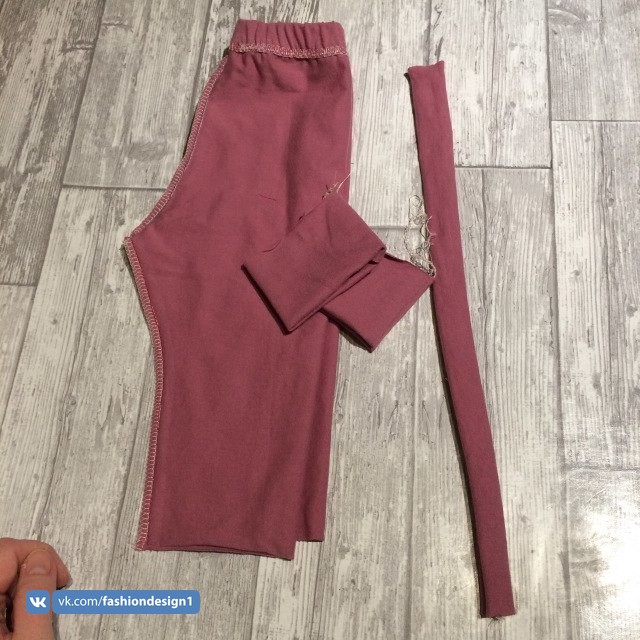 Как сделать бантики на манжетах леггинсов