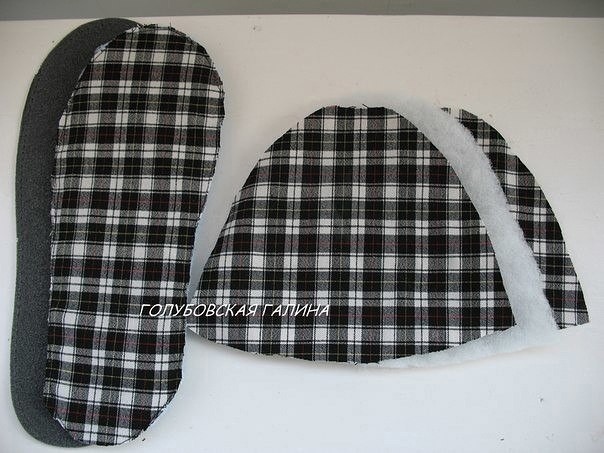 Шьем домашние тапочки из остатков ткани