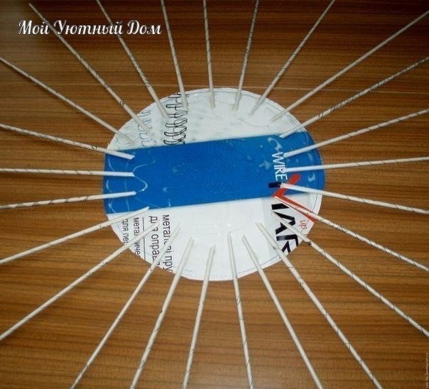 Плетёный короб с крышкой: мастер-класс