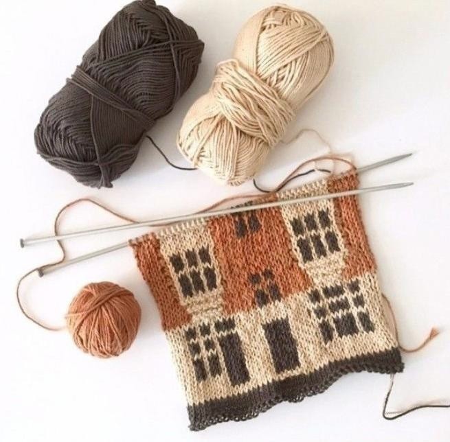 Хорошая идея вязаного пледика или подушки