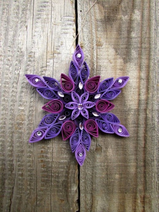 Снежинки в технике квиллинга