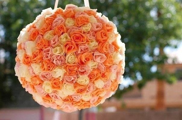 Цветочный шар для декора