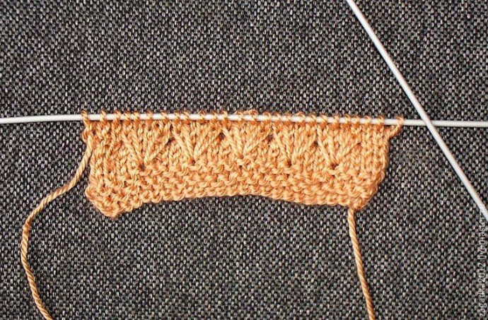 Вяжем интересный узор с вытянутыми петлями