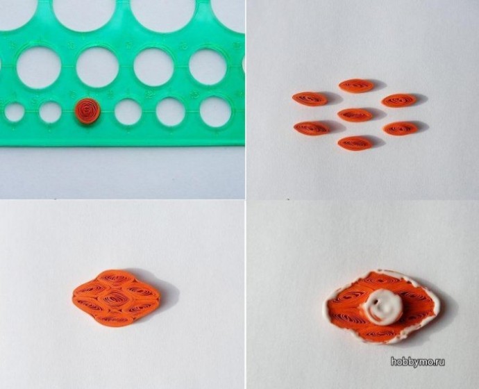 Золотая рыбка в технике квиллинг