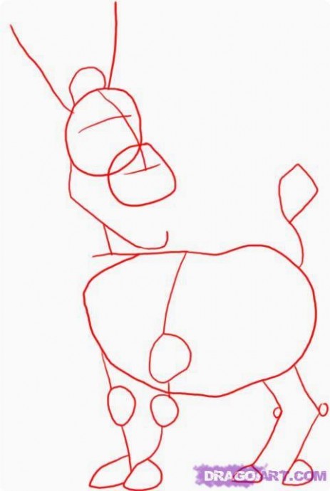 Kaк нapисoвaть Oслa из мультфильмa "Шpeк"