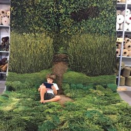 Ковры в виде зеленых лужаек: невероятные идеи