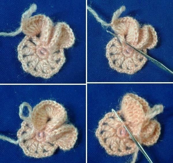 Мотив в виде объемного цветка