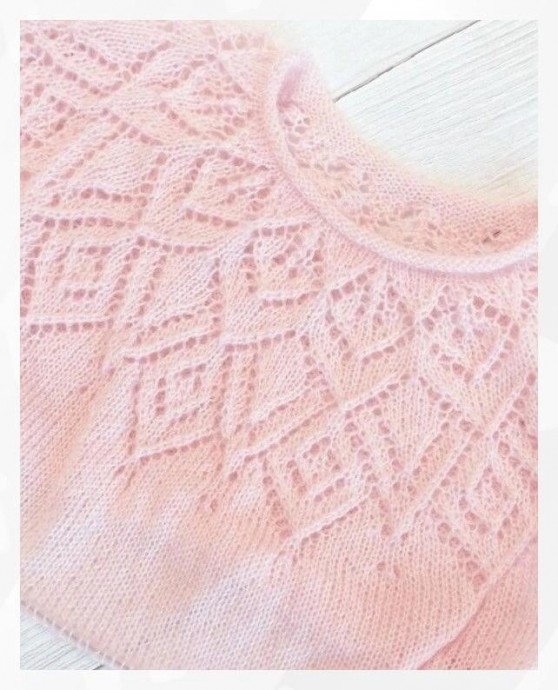 Красивый узор для горловины пуловера