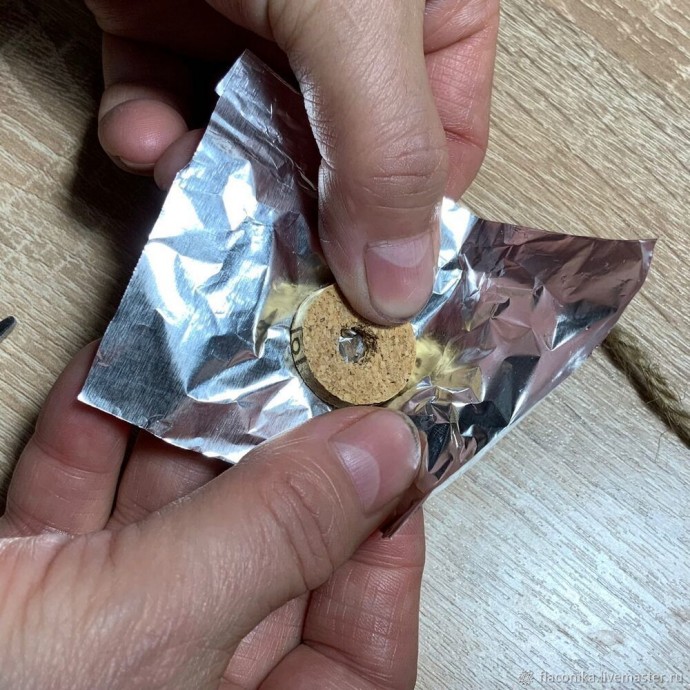 Масляная свеча с декором