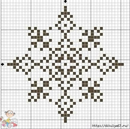 Шаблоны для вышивки: снежинки