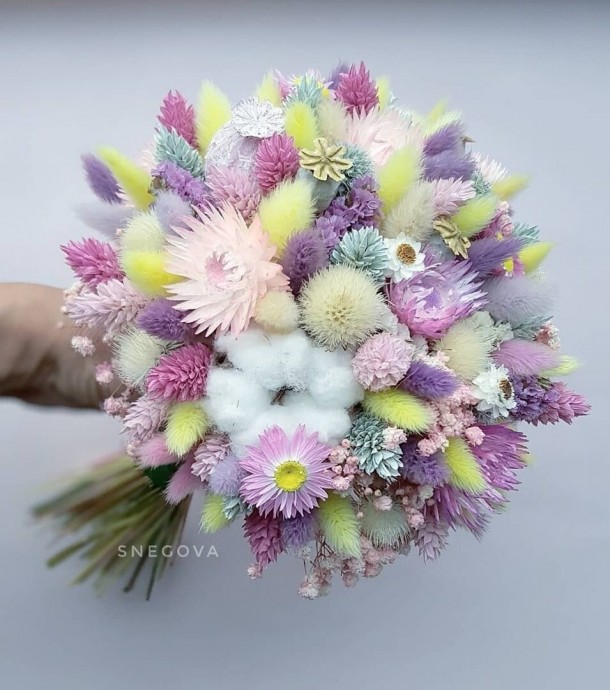 ​Восхитительные букеты из сухоцветов: идеи для творчества
