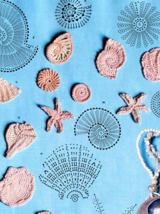 Схемы для вязания элементов в морской тематике