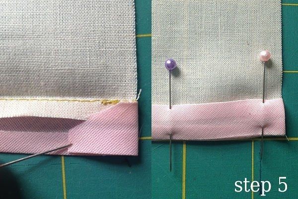 Обработка криволинейного низа изделия косой бейкой