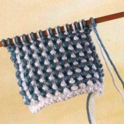 "Рисовая" вязка похожая на ткань