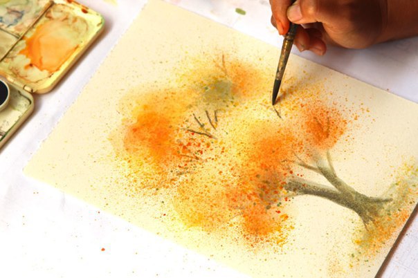 Рисуем красивое дерево просто: мастер-класс