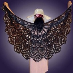 ​Шаль "Чёрный лебедь"