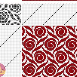 Схемы можно использовать и для филейного вязания, и для вязания жаккарда