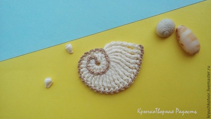 Своеобразная сумка с декором из ракушек и морских звезд