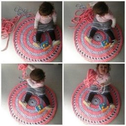 ​Уютный коврик крючком