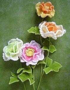 Цветы из капроновых колготок