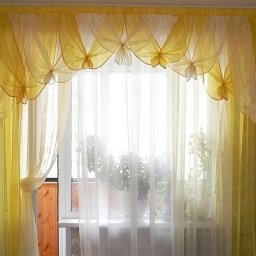 Ламбрекен из полосок ткани своими руками