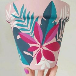 Яркие варианты росписи цветочных горшков