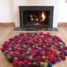 Пушистый коврик своими руками