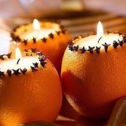 Свеча-мандаринка