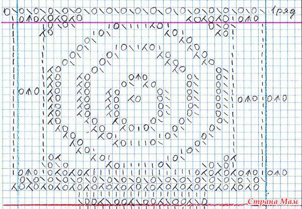 Ажурная туника спицами с узором-зигзагом