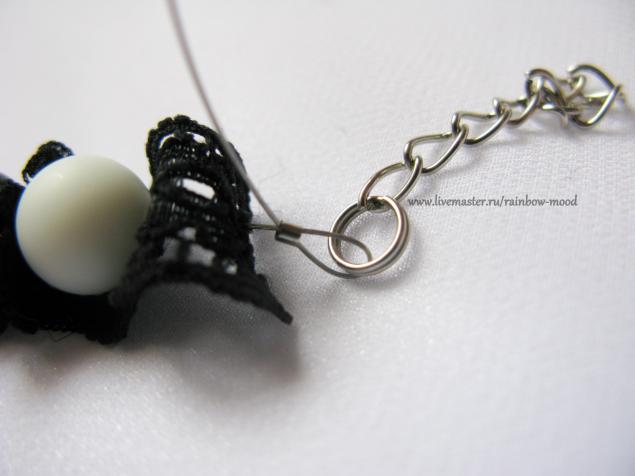 Браслет с кружевом "Парижская ночь"