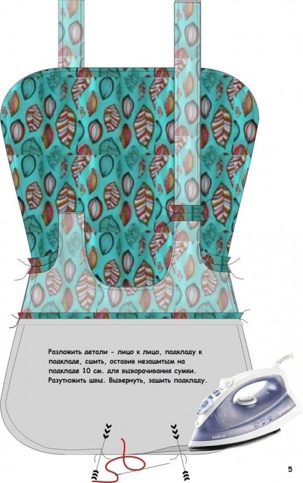 Выкройка и небольшой мастер-класс по пошиву сумочки из ткани